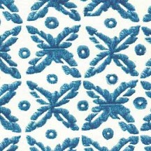Blue Geometric Dot and Floral Italian Paper ~ Tassotti